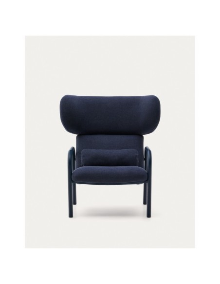 Butaca Inari azul y acero acabado pintado azul FSC Mix Credit - Kave Home