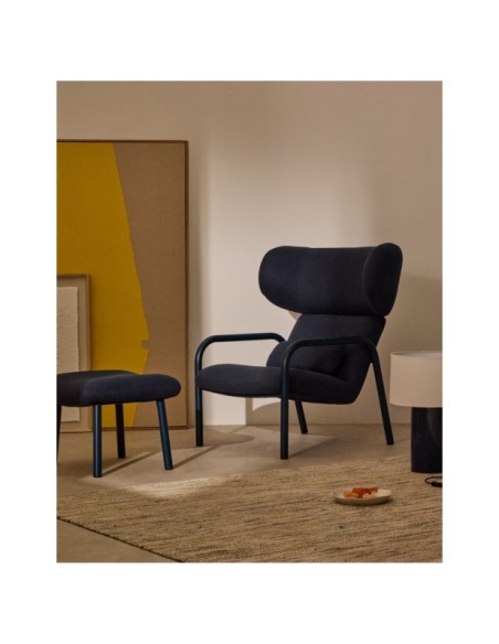 Butaca Inari azul y acero acabado pintado azul FSC Mix Credit - Kave Home