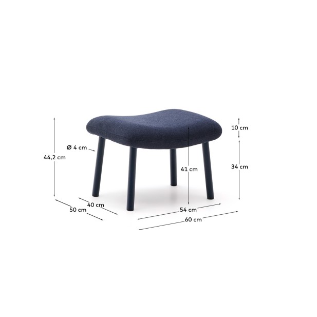 Reposapiés Inari azul y acero acabado... Reposapiés Inari azul y acero acabado...