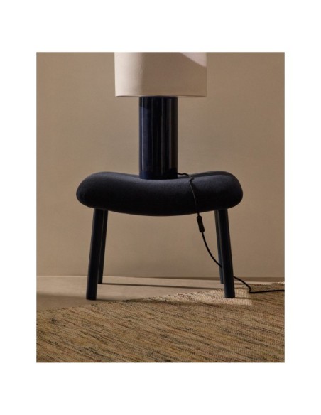 Reposapiés Inari azul y acero acabado pintado azul 60 x 50 cm FSC Mix Credit - Kave Home