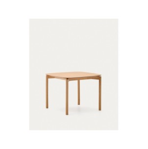 Mesa cuadrada Indara de chapa de fresno y madera maciza...