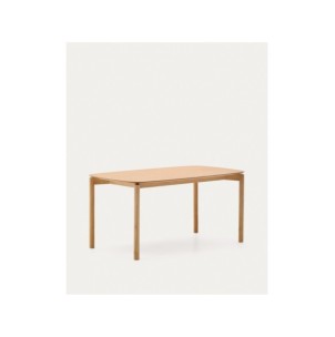 Mesa Indara de chapa de fresno y madera maciza de caucho...