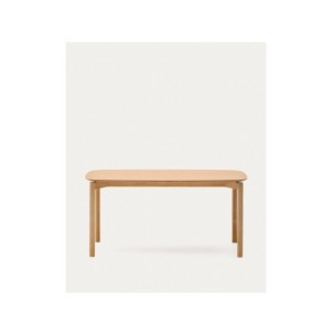 Mesa Indara de chapa de fresno y madera maciza de caucho... 2