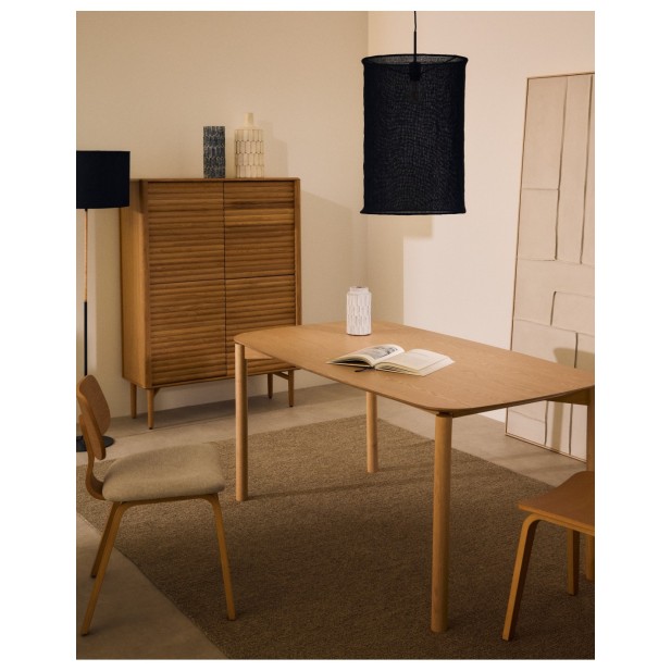 Mesa Indara de chapa de fresno y... Mesa Indara de chapa de fresno y...