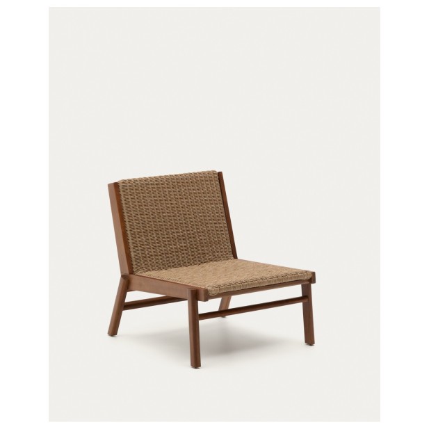 Sillón Itani de madera maciza de acacia y ratán sintético FSC 100% - Kave Home