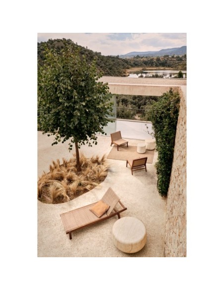 Sillón Itani de madera maciza de acacia y ratán sintético FSC 100% - Kave Home