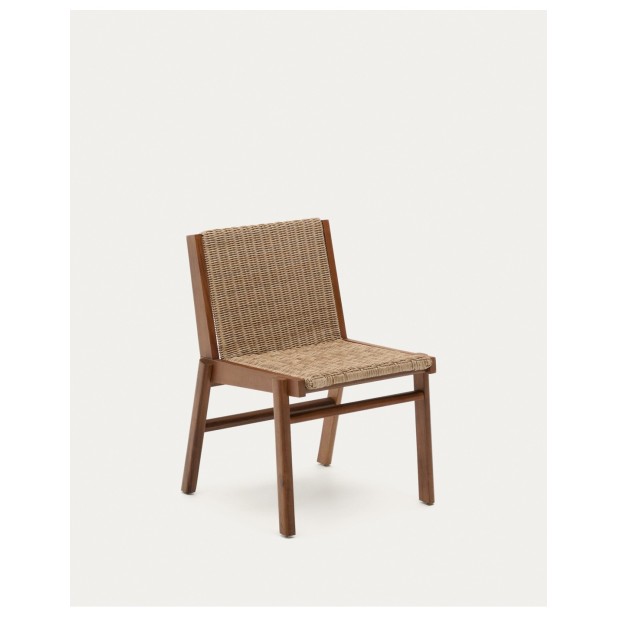 Silla Itani de madera maciza de acacia y ratán sintético FSC 100% - Kave Home