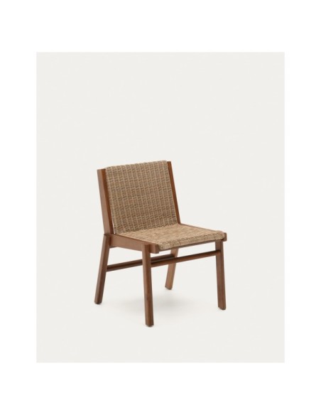 Silla Itani de madera maciza de acacia y ratán sintético FSC 100% - Kave Home