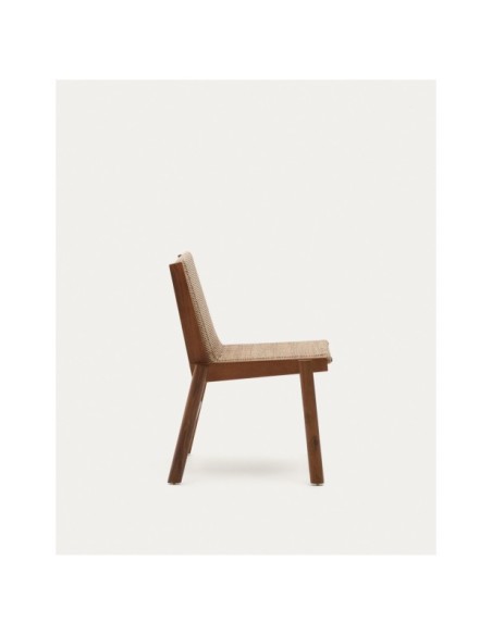 Silla Itani de madera maciza de acacia y ratán sintético FSC 100% - Kave Home