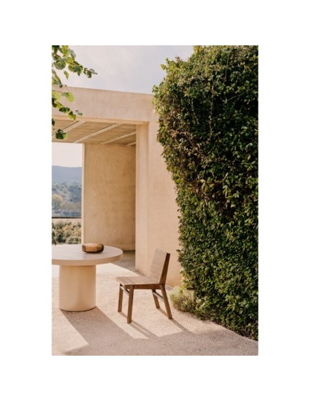 Silla Itani de madera maciza de acacia y ratán sintético FSC 100% - Kave Home