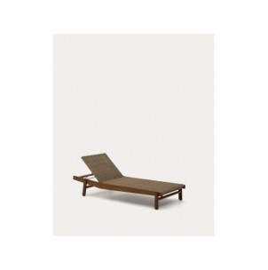 Tumbona Itani de madera maciza de acacia y ratán...