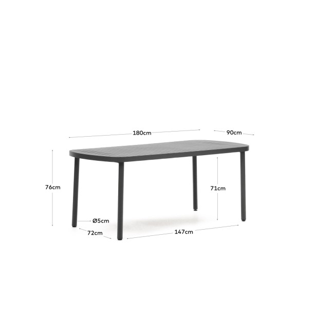 Mesa de exterior Joncols de aluminio... Mesa de exterior Joncols de aluminio...