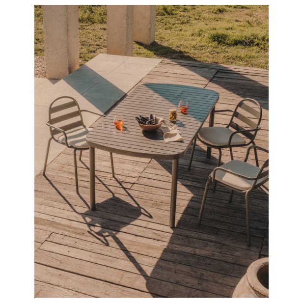 Mesa de exterior Joncols de aluminio... Mesa de exterior Joncols de aluminio...