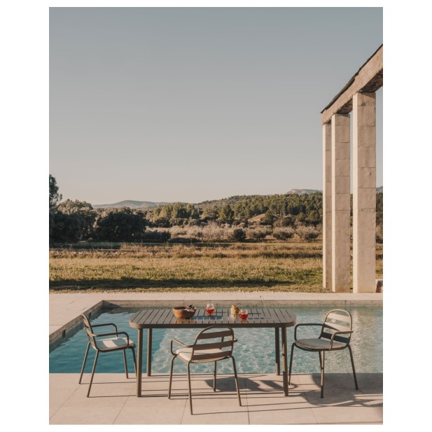 Mesa de exterior Joncols de aluminio... Mesa de exterior Joncols de aluminio...