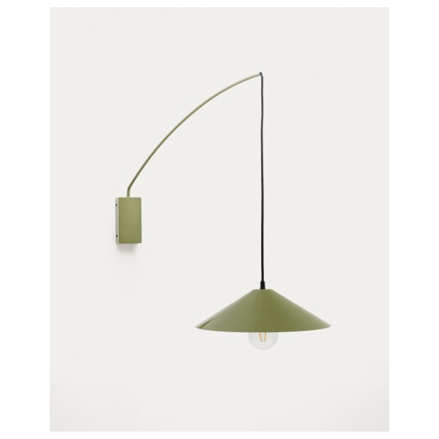 Aplique Kally de metal con acabado pintado verde - Kave Home
