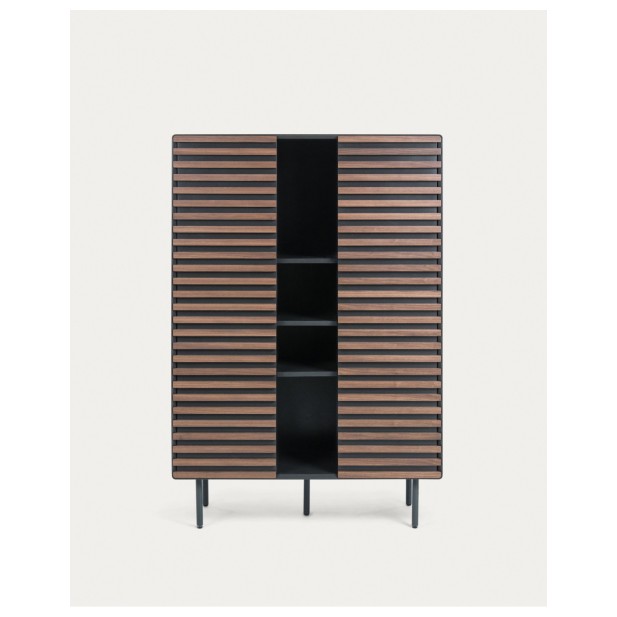 Aparador alto Kesia con chapa de nogal 105 x 155 cm - Kave Home