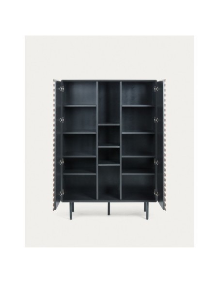 Aparador alto Kesia con chapa de nogal 105 x 155 cm - Kave Home