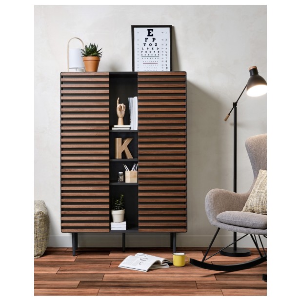 Aparador alto Kesia con chapa de... Aparador alto Kesia con chapa de...