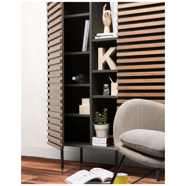 Aparador alto Kesia con chapa de... Aparador alto Kesia con chapa de...