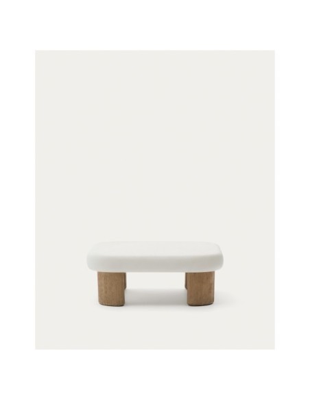 Mesa de centro Labra de cemento y madera de acacia 80 x 80 cm - Kave Home