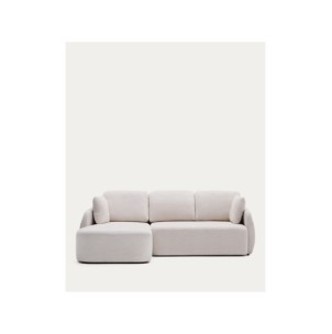 Sofá cama Laira 3 plazas de chenilla con chaise longue...