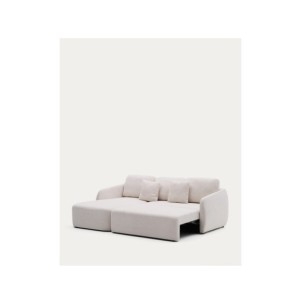 Sofá cama Laira 3 plazas de chenilla con chaise longue... 2