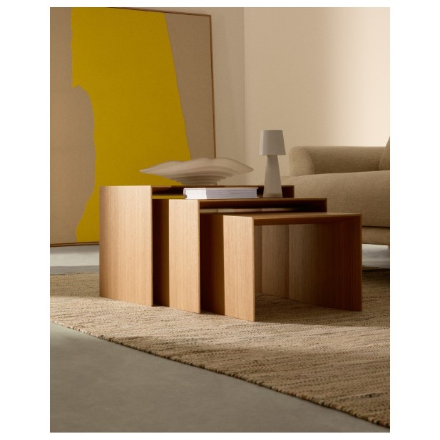 Set Litto de 3 mesas nido de chapa de... Set Litto de 3 mesas nido de chapa de...