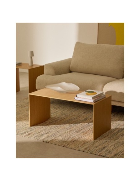 Mesa de centro Litto de chapa de roble 90 x 45 cm - Kave Home