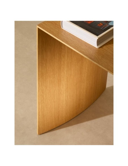 Mesa de centro Litto de chapa de roble 90 x 45 cm - Kave Home