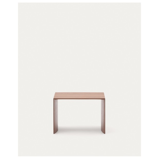 Mesa auxiliar Litto de chapa de nogal 55 x 40 cm - Kave Home