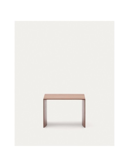 Mesa auxiliar Litto de chapa de nogal 55 x 40 cm - Kave Home
