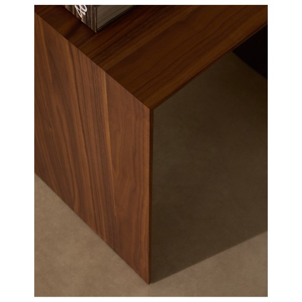 Mesa auxiliar Litto de chapa de nogal... Mesa auxiliar Litto de chapa de nogal...