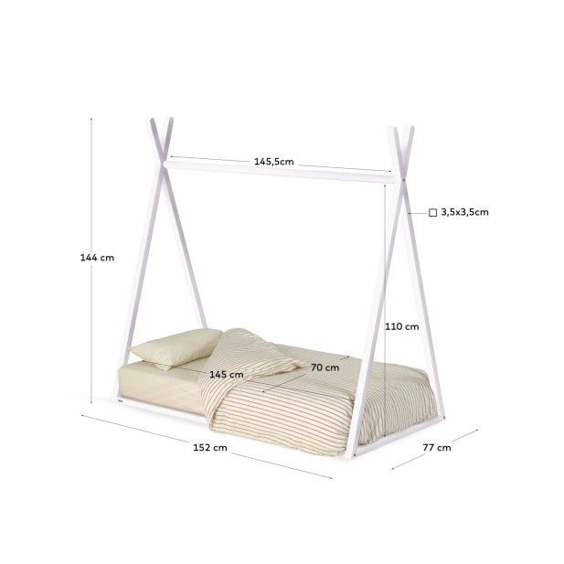 Cama tipi Maralis de madera maciza de... Cama tipi Maralis de madera maciza de...