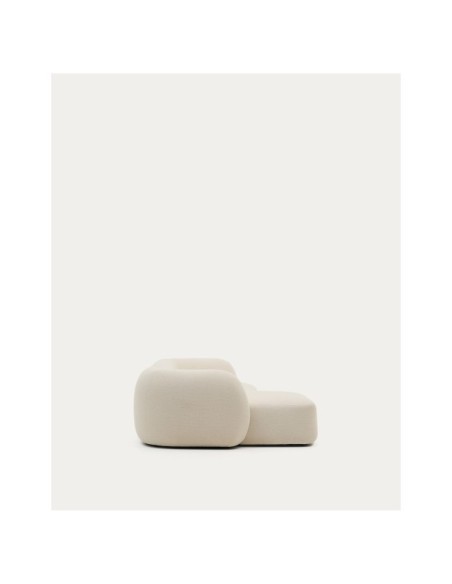 Sofá modular Martina 3 plazas de chenilla con chaise longue izquierdo crudo 287 cm - Kave Home