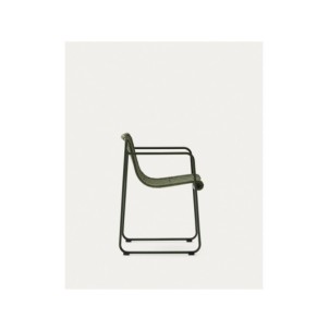 Silla apilable Maurina de acero galvanizado verde y... 2