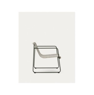 Sillón Maurina de acero galvanizado verde y cuerda crudo... 2