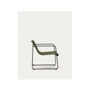 Sillón apilable Maurina de acero galvanizado verde y... 2