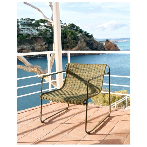 Sillón apilable Maurina de acero...