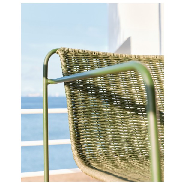 Sillón apilable Maurina de acero...