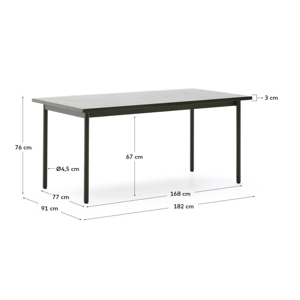 Mesa de exterior Maurina de acero...