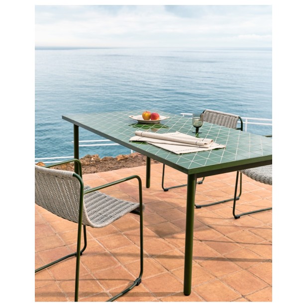 Mesa de exterior Maurina de acero...