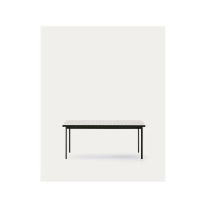 Mesa de exterior Maurina de acero galvanizado verde y... 2