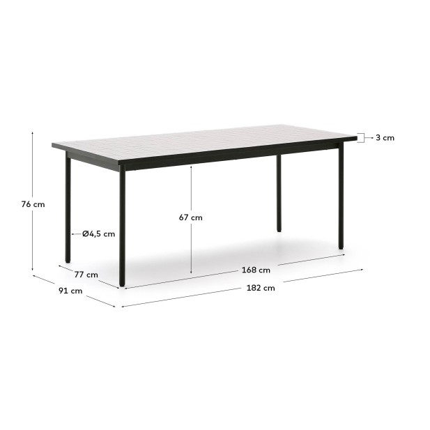 Mesa de exterior Maurina de acero... Mesa de exterior Maurina de acero...