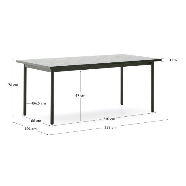 Mesa de exterior Maurina de acero... Mesa de exterior Maurina de acero...
