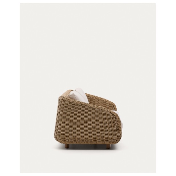 Sofá Meria de 3 plazas de ratán... Sofá Meria de 3 plazas de ratán...