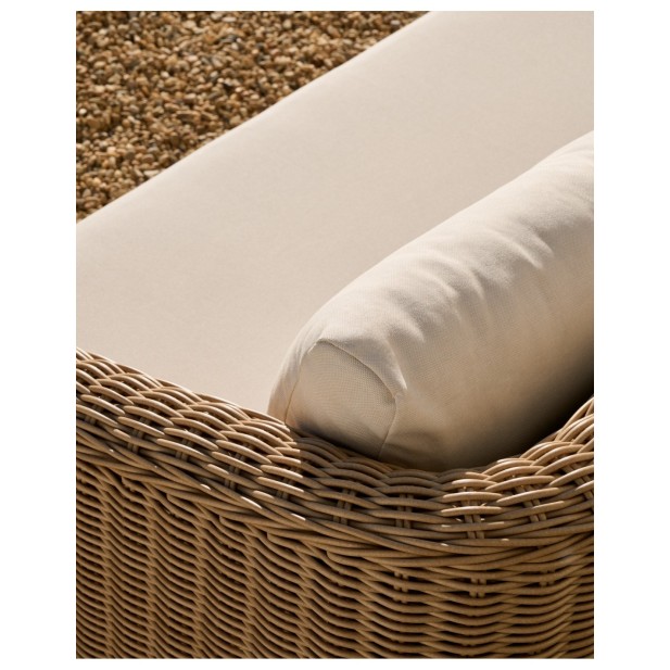 Sofá Meria de 3 plazas de ratán... Sofá Meria de 3 plazas de ratán...