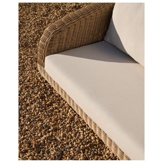 Sofá Meria de 3 plazas de ratán... Sofá Meria de 3 plazas de ratán...