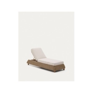 Tumbona Meria de ratán sintético y patas de madera maciza...