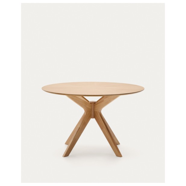 Mesa redonda Naanim de chapa de roble Ø 120 cm - Kave Home