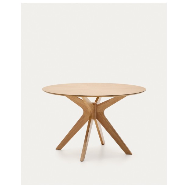 Mesa redonda Naanim de chapa de roble... Mesa redonda Naanim de chapa de roble...